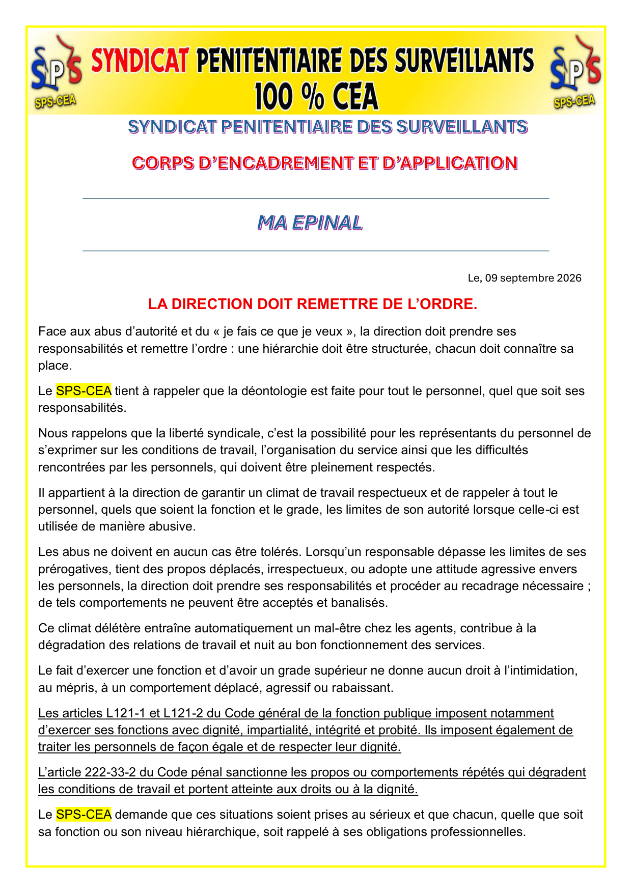 MA Épinal : La direction doit remettre de l’ordre