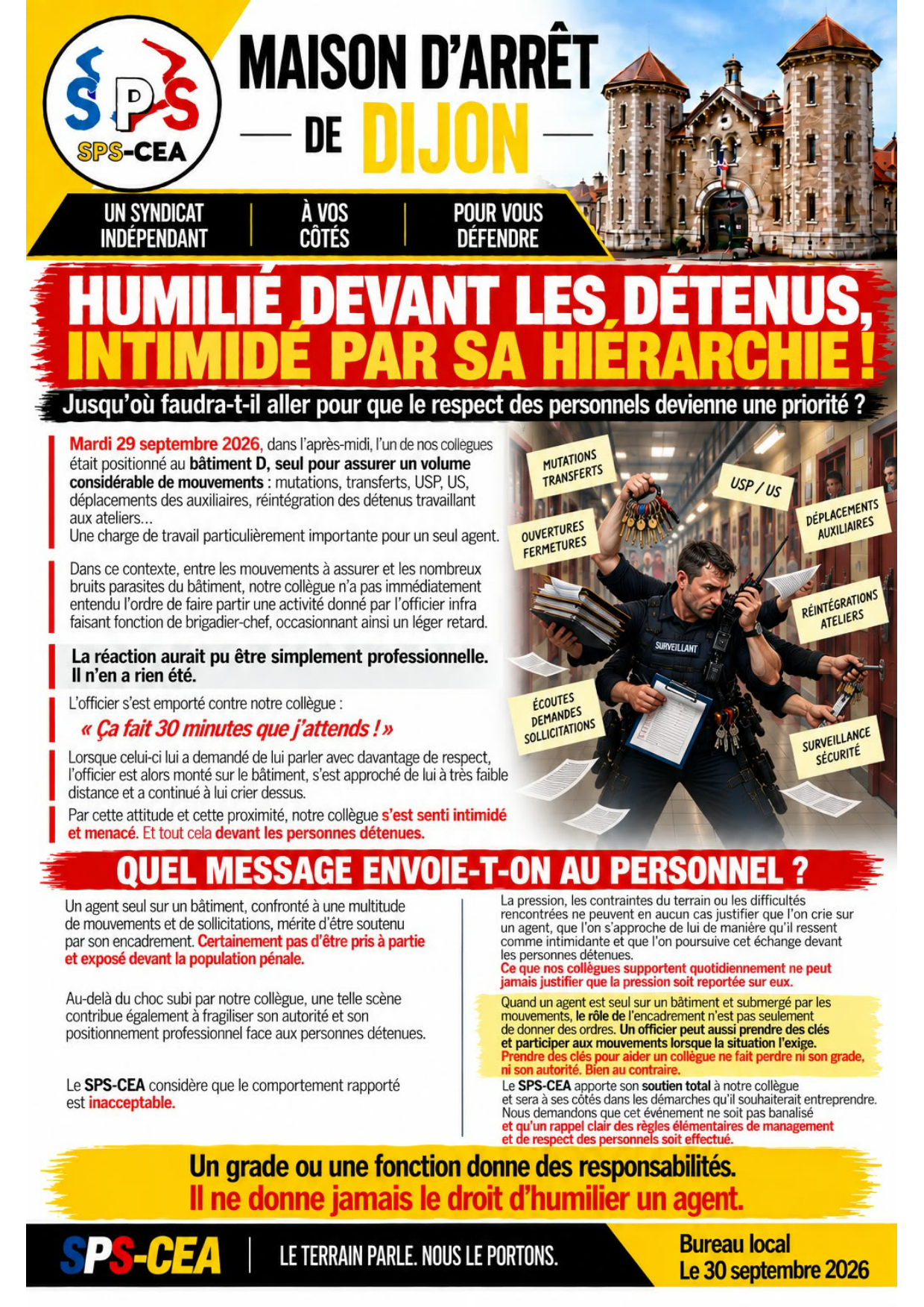 MA Dijon : Humilié devant les détenus