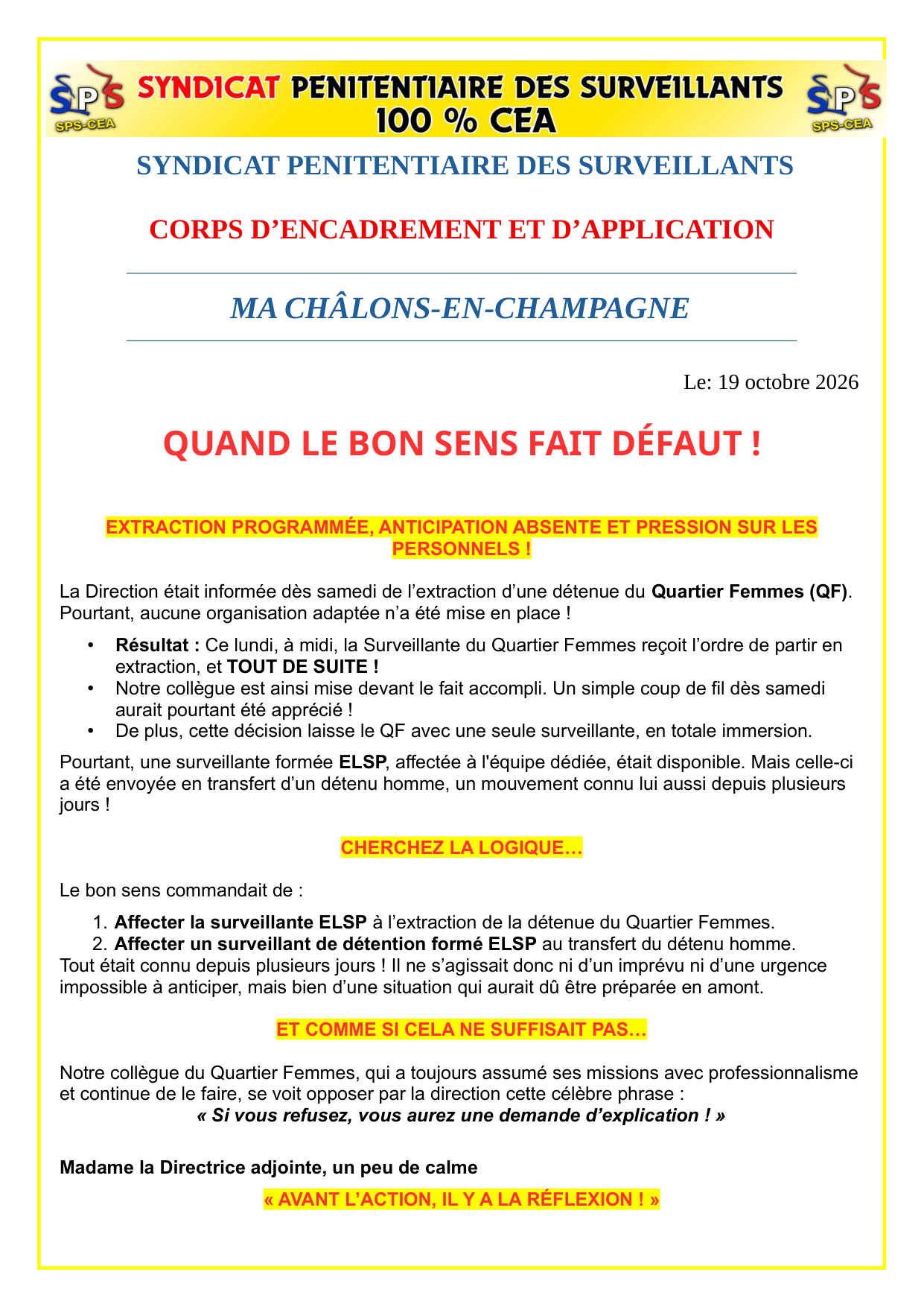 MA Châlons-en-Champagne : Quand le bon sens fait défaut !